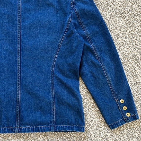 Vintage LIZWEAR Soft Denim Jacket with Gold Buttons Size Medium - Picture 8 of 15